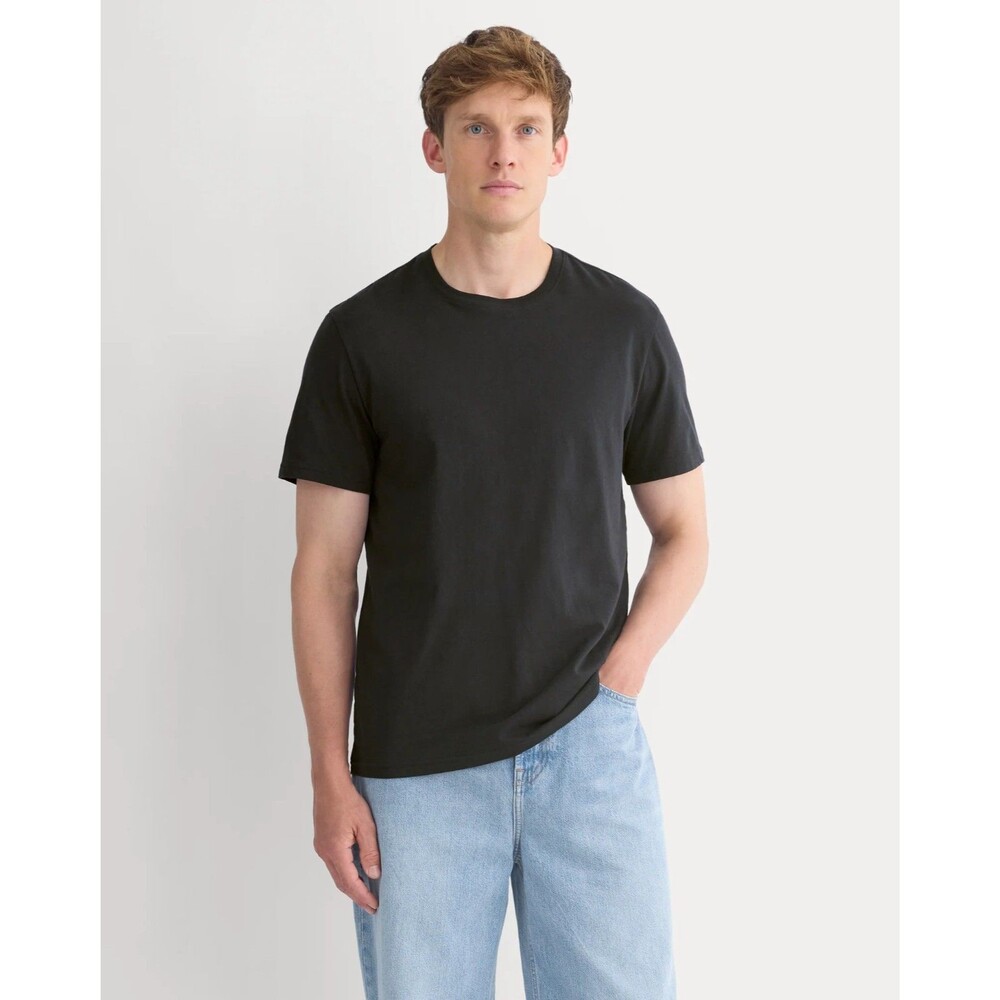 EVERLANE Men's The Essential Organic Crew Uniform T-Shirt S Black Cotton NWT B3